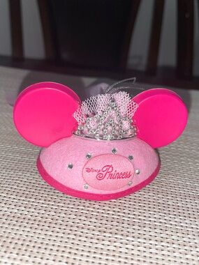 Disney Princess Minnie Mouse Ears Ornament Pink Tiara Christmas Decor